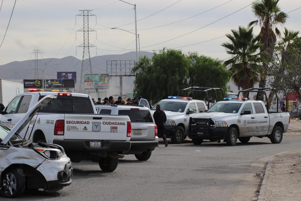 La persecución provoca un accidente vial