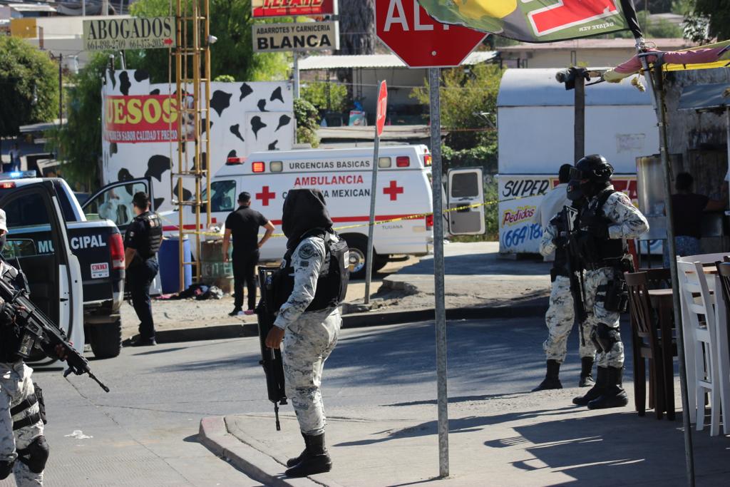 Al lugar llegaron elementos de la Guardia Nacional para acordonar la zona