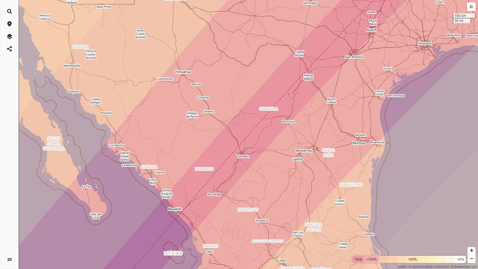 Imagen tomada de la página timeanddate